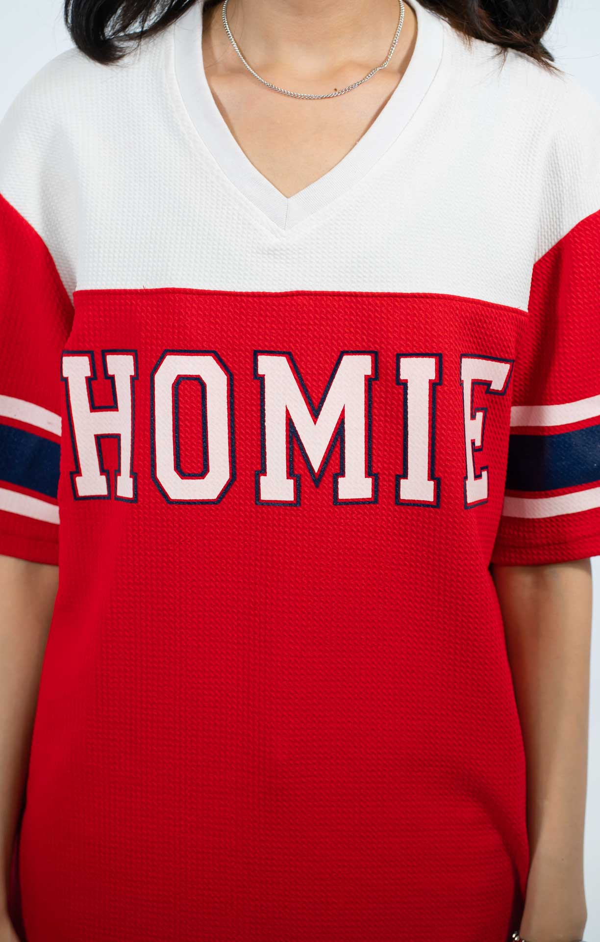 HOMIE Oversized Red Jersey Tshirt